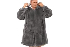 YOULIKE BAOGELA Sweat à Capuche Oversize Sherpa - Couverture Super Douce et Chaude - Confortable - Taille Unique - pour Hommes, Femmes, Filles, garçons, Amis