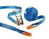 Conjunto slackline completo, perfectamente sincronizados, firmar con TUV / GS. para el montaje entre dos puntos fijos para b. árboles o montones. convenientemente empaquetado en una mochila práctica.