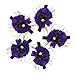 DDLBiz 5PCS Lovely Unusual Angel Girls Baby New Feather Flowers Hairband Headbands with Bowknot Flowers Hair Accessory (Purple)