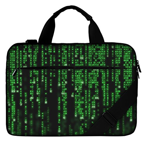 Silent Monsters Canvas Schutzhülle mit Zubehörfach 43,9 cm (17,3 Zoll) für Laptop matrix