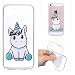 Produktbild iPhone 5 5S SE Hülle, E-Unicorn Handyhülle Apple iPhone 5 5S SE Hülle Transparent mit Muster Kawaii Einhorn Silikon Durchsichtig Tasche Ultra Slim Dünn TPU Bumper Schutzhülle Stoßfest Hochwertigem Zubehör Set Etui Schale Back Case Cover Rückseite