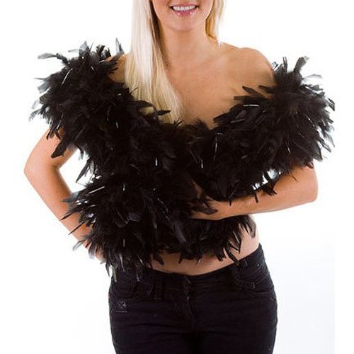 Preisvergleich Produktbild Gleader Federboa - schwarz - ideal fuer Henne und Polterabende