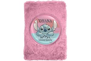 Kids Licensing - Libreta Peluche A5 con Rayas para Escribir - Cuaderno Infantil Suave de Stitch para Niñas y Niños, Ideal para Regalar