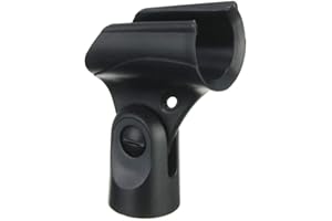 U-K Microfono Clip Stand Clip Holder Pratico Pieghevole Microfono Accessori Nero 1 Pc Practical Design