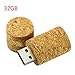 Produktbild westeng Externe USB-Stick 32 GB, USB 2.0 Flash Drive USB Datenspeicher Form Stopfen Wein aus Holz