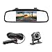 Produktbild Camecho Auto Rückfahrkamera Kits RC 12V 4,3 Zoll Spiegel Monitor 12 LED Rückfahrkamera Breites Ansehen IP 67 Wasserdicht, Zigarettenanzünder 3,5 M Verlängerungskabel, 6,5 M AV-Kabel