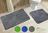 Designer Badematten 2er SPAR-SET | Badvorleger 45 x 45 cm...