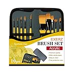 Incluye 10 piezas de pinceles de primera calidad de todas las formas y tamaños (ver detalles en las imágenes) con un estuche protector gratuito, hacen que este set de pinceles sea perfecto para cualquier nivel de conocimiento.