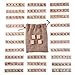 Produktbild eBoot 160 Stück Holz Scrabble Fliesen Holzbuchstaben Buchstaben Stück Ersatzfliesen für Handwerk Buchstabieren mit Hanfseil Tasche