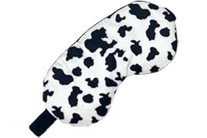 LEVEL BODY MIND SOUL LEVEL Deep Therapy Lavender Weighted Wheat Eye Masks - Microwaveable & Freezable - Soothing Heat Masks - Pain & Stress Relief - Migraines, Anxiety & Tension - Cow Print