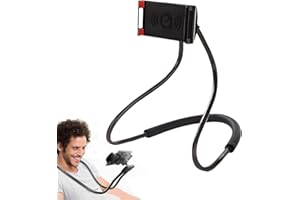 Soporte de teléfono para cama LACHT, soporte universal para smartphone, para colgar en el cuello, soporte flexible para celular, rotación libre para múltiples funciones (negro)