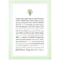 Taufgeschenk Junge | Personalisiertes Bild als Geschenk zur Taufe für Kinder und Babies in DIN A4 - Ideal als Gastgeschenk von Taufpaten