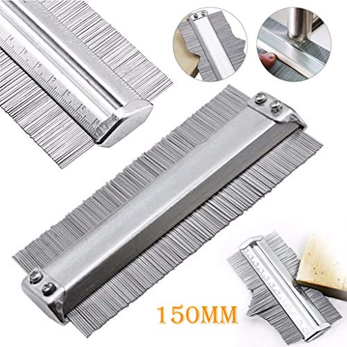 Transer' 125mm 6inch Stainless Steel Professional Contour Profile Gauge Tiling Laminate Tiles General Tools Duplicator (150MM)