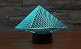 SmartEra® 7 Farben ändern 3D optische Täuschung USB Powered ägyptischen Pyramiden touch-Tasten Stimmungs Lampen Beleuchtung Gadget Schreibtischlampe - 2