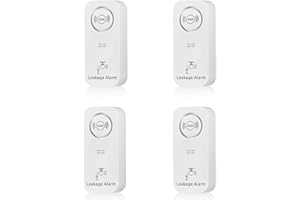 Water Leak Detector, 4 Pack TOWODE 90dB Water Detector and Water Level Sensor Alarms Use for Your Bathroom, Laundry Room, Kitchen