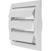Repa Market 100mm White Air Vent Grille with Flaps - Robust Ventilation Grille - HVAC Vent Cover, Exhaust Duct Cover, Range H