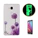 Produktbild HUAWEI Honor 5X Luminous Hülle (Mit Frie HD Displayschutzfolie) Leuchtende Silikone Rückhülle Für iPhone 6 6s Plus 5.5 Zoll Inch Silikon Etui Handy Hülle Weiche Transparente Luminous TPU Back Case Tasche Schale Leuchten In Der Nacht HUAWEI Honor 5X-Lila Löwenzahn