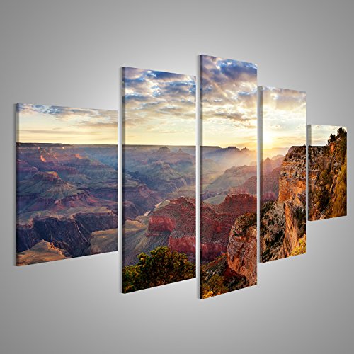 islandburner Quadro moderno Grand Canyon in Arizona Raggi di sole Stampa su tela - Quadro x poltrone salotto cucina mobili ufficio casa - fotografica formato XXL