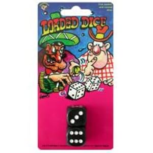 Paquete de 2 dados cargados de broma para bolsas de fiesta