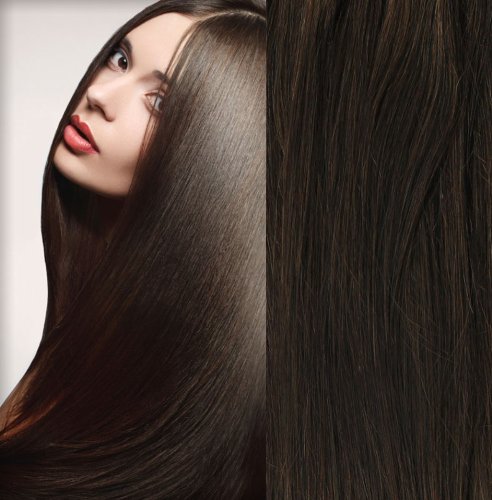 GoGoDiva Clip in Hair Extensions 100% Human Remy Hair #4 Dark Brown colour 20 inches Length 120 grams hair weight