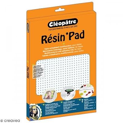 Cleopatre Cléopâtre - RESIN'PAD - Plan de Travail Silicone pour Résine - 34 x 22 x 10 cm