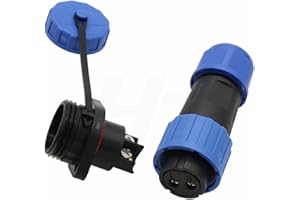 HangTon TY16 2 Pin 16A Conector de alimentación, M16 macho hembra enchufe, abrazadera de tornillo sin soldadura para iluminación de coche, exterior, solar, camión, aviación, resistente al agua