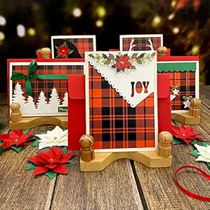Crack of Dawn Crafts Red Plaid Christmas Cards Pack of 5 - Assorted