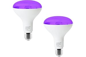 UV Schwarzlicht Glühbirne,OUSIDE E27 UV Birne 15W Glühlampen,395-400nm Schwarzlichtlampe UV-A Blacklight Bulb Lila Licht Beleuchtung für Halloween,Party, Disco, Club, Bar, Gemäldeausstellung(2 Stücke)
