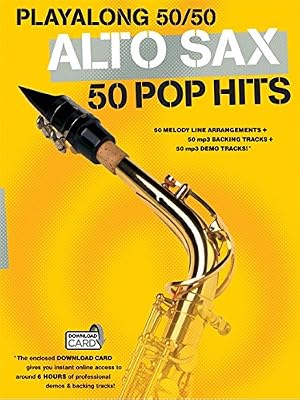 Wise Publications Playalong 50/50: Alto Sax - 50 Pop Hits. Partitions, Downloads pour Saxophone Alto