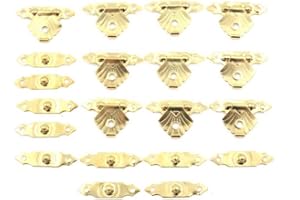 AISOWAY 10pcs Décoratif Cabinet Boîte À Bijoux En Bois Boîte Boucle Décorative Moraillon Boucle Pour La Maison Finuture Boucle De Verrouillage Fermoir