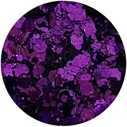 Glitter Pot - ( 400 Purple Monster ) Chunky Festival Glitter Shape Glitter Eyes Eye shadow Nail Art Face And Body