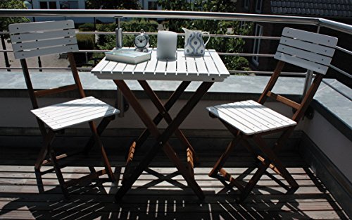 Preisvergleich Produktbild Balkon-Set "Wien" BALKONSET NATUR / WEISS WIEN 55820
