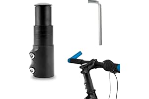 KSUKTSW Potence de Guidon Vélo, Extension d'arbre de Fourche de Vélo, Réglable Rallonge Potence Velo en Alliage, Potence de Guidon Fourche Extenseur, pour VTT, Vélo de Route, Vélos de Ville 28,6 mm