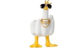 KIAYOO Middle Finger Duck Mini Size,Funny Gifts Car Ornament Home Office Decoration Resin Garden Statue Sculpture Duck You Figurine for Him Her Men Women Friends Boyfriend Birthday New Year Christmas