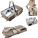 3 in 1 Konvertierbarer Diaper Bag Wickeltasche/ Reise Stubenwagen /Windel Beutel / Säuglingsbassinet / Baby Bett / Spiel Matten / Baby Ändernde Auflage, Bewegliche und Wasserdichte Ändernde Station für Ihr Reizendes Baby - 6