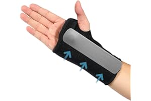 FYBIDA Orteza na Nadgarstek, Oddychająca Neoprenowa Szyna do Spania na Noc Regulowana Szyna Nadgarstka na Nadgarstki, Cieśni Nadgarstka, Zapalenie Stawów, Zapalenie ścięgna, RSI, Zwichnięcie (prawa Ręka)