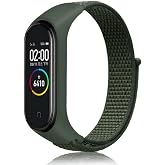 Rongep Xiaomi Mi Band 7/6/5/4 ile Uyumlu Hasır &Ouml;rme Kordon Terletmeyen Nefes Alabilen Kumaş Hafif Yapı Cildi Tahriş Etmeyen C