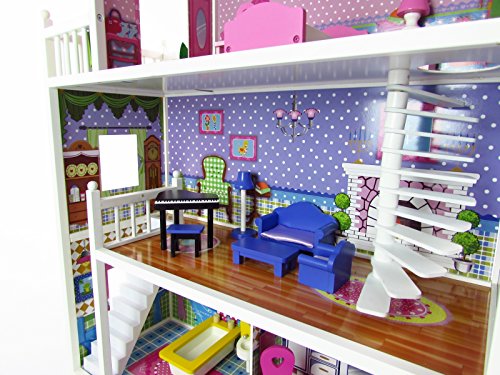 Butternut Large Mansion Wooden Dolls House & Accessories