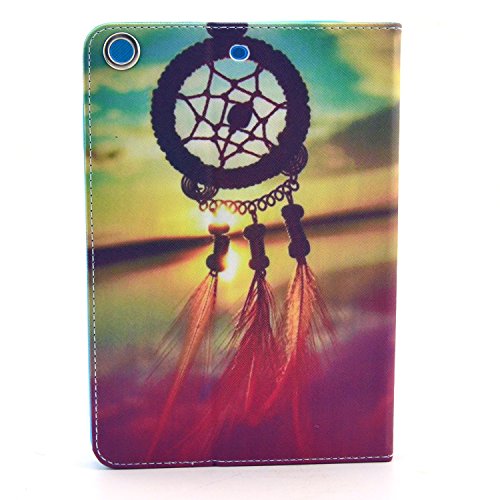 iPad Mini 3 Hülle, DEENOR Dreamcatcher Design PU Leder Abdeckung Stand Flip Schutzhülle Hülle für Apple iPad Mini 1/2/3 Generation. (Dreamcatcher) - 3