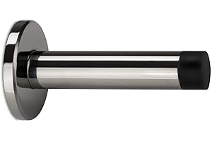CKLHCFF Türstopper Edelstahl (1 Stück), Premium Tür Stopper ohne Bohren mit Gummiring Silber Door Stopper massiv Edelstahl Schwerer Türstopper