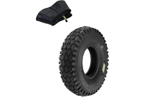 ECOVELO 1 Pneumatico 4.10/3.50-4 + Camera d’aria Copertone Rinforzato 4 PR per Carriola Carrellino Carrello da Giardino