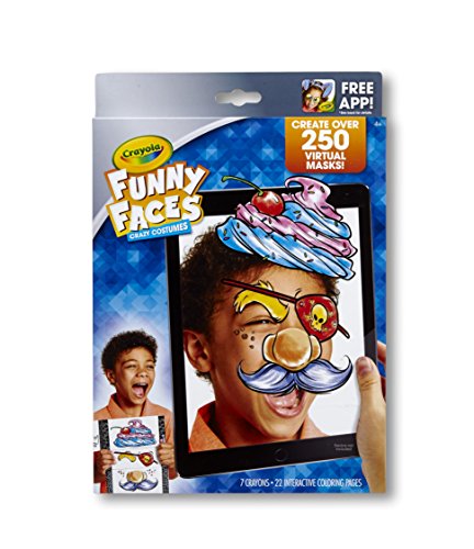 Crayola Funny Faces Coloring Book & Free App, Crazy Costumes, Easter Gift for Kids
