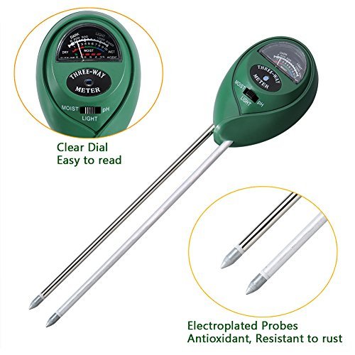 lypulight-in Erde Tester Boden Feuchtigkeit Meter Licht PH Test Kits Garten-Plant Care Zimmerpflanze Landschaftsbau Rasenpflege drinnen und draußen - 2
