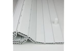 P T PERTONI TENDE Rollo Persiana Enrollable de Lama Recta 50mm PVC Blanco | Corte a Medida Gratis | PERTONI TENDE (80.00, 160.00)