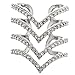 Produktbild Zubehör Lux Silvertone und Pave Stein Quad Deep V Declaration Ring