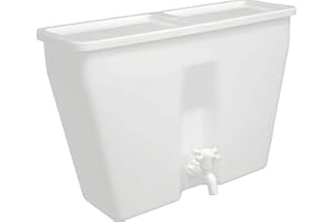 ‎VARILE Varile Wasserspender Weiß für Camping, Garage & Kleingarten | BPA-Frei | Handwascher, Rukomojnik (17L)