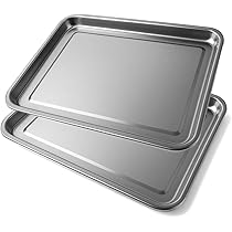 Set Di 2 Vassoi Portata In Acciaio Inox - 40x30 Cm, Profondi, Per Servire Bevande E Cibo - Foto 12