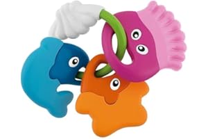 Chicco Grzechotka Gryzak Morska Baby Senses Morskie Zwierzątka, Wielokolorowa, 3-12 m