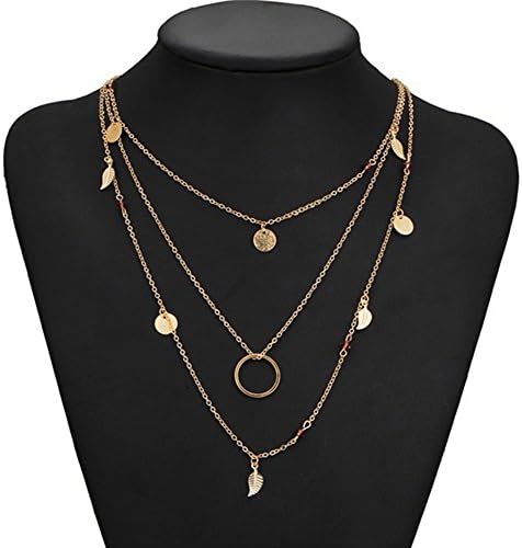 YOUBETTER Women Choker Necklaces Leaves Multi-layered and Long Necklace Choker Great Gifts