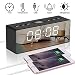 Produktbild Digital Wecker FM Radio Uhr LED Spiegel Display Dual Alarm Snooze Funktion Helligkeitsdimmer FM Radio Dual Time (12/24) Modus Zeit Temperatur Wochenanzeige mit 2 USB Ladeports für Handy